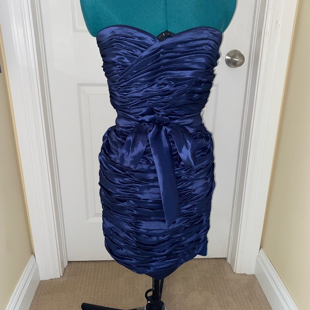Calvin Klein Strapless Navy Dress